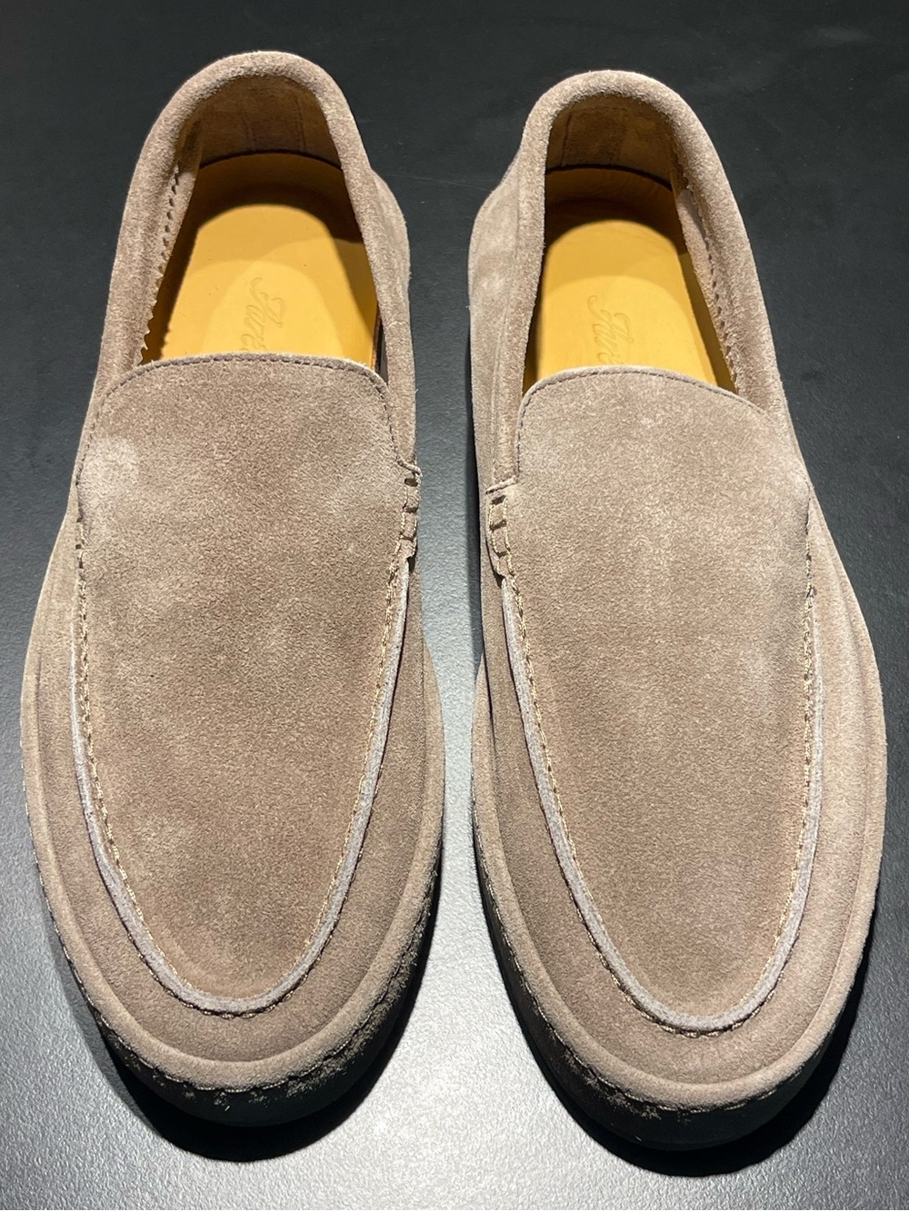 Aurélien Ash Grey Softey Suede Voyager Loafer size 39